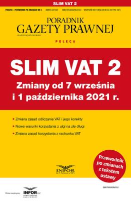 Okładka książki Slim VAT 2 zmiany od 7 września i 1 paź. 2021