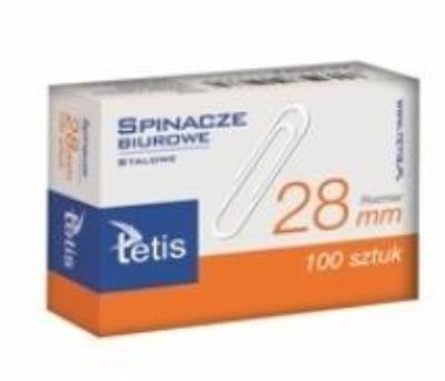 Opakowanie SPINACZE BIUROWE TETIS 28mm. GS140-B