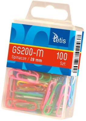 Opakowanie Spinacze okrągłe kolorowe 28mm 100szt. GS200-M