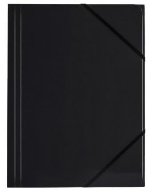 Opakowanie Teczka A4 kart. z gumką nar. czarna (6szt) BT600-V