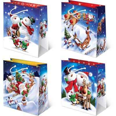 Opakowanie Torebki ozdobne BN XL set S-33 Mikołaj i Bałwanek 10 sztuk