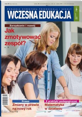 Okładka książki Wczesna Edukacja. Poradnik dyrektora 3/2021