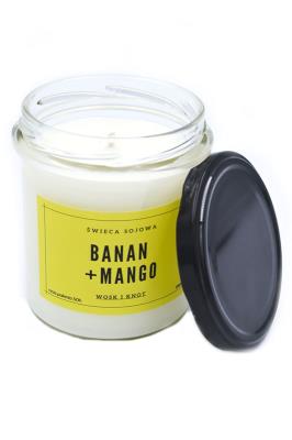 Zdjęcie produktu Wosk i Knot Świeca sojowa banan i mango 300ml