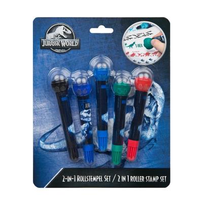 Opakowanie Zestaw 2w1 Flamastry ze Stempelkami Dinozaury