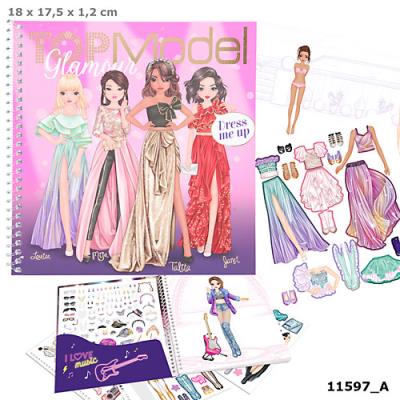 Opakowanie Zestaw Dress me Up z naklejkami Glamour TopModel 11597A