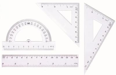 Okładka książki Zestaw geometryczny, linijka 15 cm