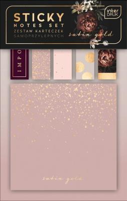 Opakowanie Zestaw karteczek samoprzylepnych Satin Gold mix