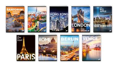 Opakowanie Zeszyt A4 80K kratka CITIES BY DAY pakiet 10 sztuk