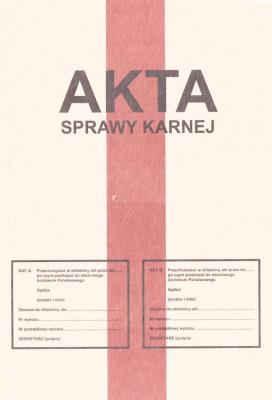 Opakowanie Zeszyt A4 Akta sprawy karnej