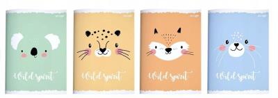 Opakowanie Zeszyt A5/16K trzy linie Wild animal (20szt)