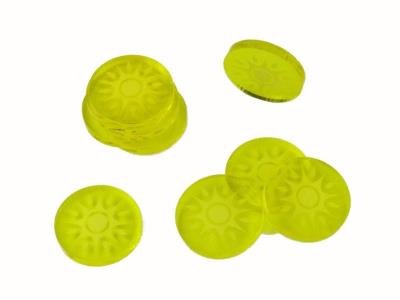 Opakowanie Znaczniki akryl żółte światło okrąg 20x30mm 10szt