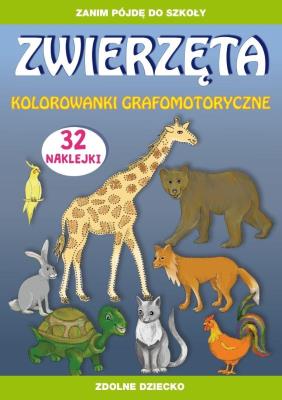 Okładka książki Zwierzęta kolorowanki grafomotoryczne