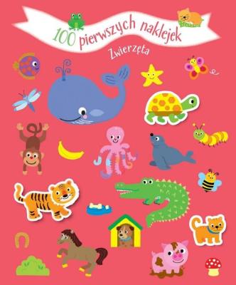 Okładka książki 100 pierwszych naklejek. Zwierzęta