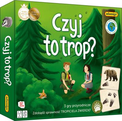 Czyj to trop?. Wydawca: Adamigo. SmakLiter.pl Opakowanie Czyj to trop?