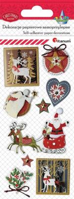 Opakowanie Dekoracje samoprzylepne 3D święta mix 10szt