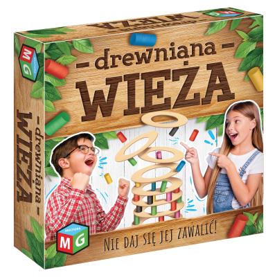 Drewniana wieża. Wydawca: MULTIGRA. SmakLiter.pl Opakowanie Drewniana wieża