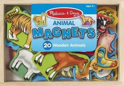 Opakowanie Drewniane magnesy Zwierzęta