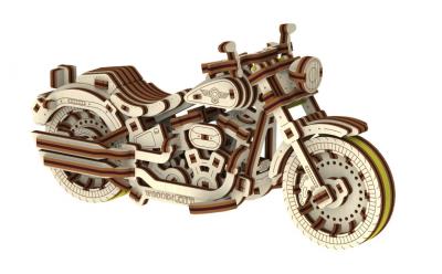 Opakowanie Drewniane puzzle 3D. Cruiser V-twin - Motocykl