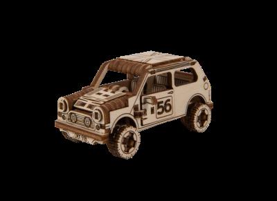 Opakowanie Drewniane puzzle 3D. Rally Car 1