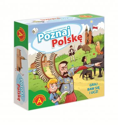 Gra Poznaj Polskę średnia. Wydawca: ALEXANDER GRY. SmakLiter.pl Opakowanie Gra Poznaj Polskę średnia
