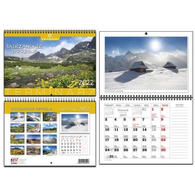 Opakowanie Kalendarz 2022 A4 terminarz 13 plansz Tatry