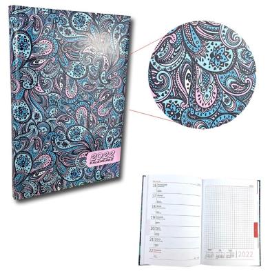 Opakowanie Kalendarz 2022 A5 tygodniowy UV Paisley Turkus