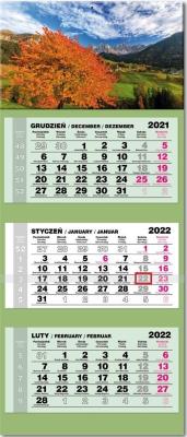 Opakowanie Kalendarz 2022 trójdzielny lux Jesień