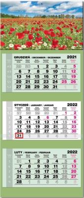 Opakowanie Kalendarz 2022 trójdzielny lux Maki