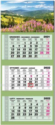 Opakowanie Kalendarz 2022 trójdzielny lux Polskie góry