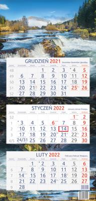 Opakowanie Kalendarz trójdzielny 2022 Górska Rzeka