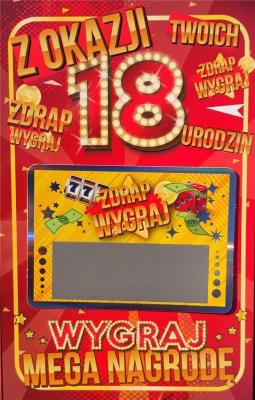 Opakowanie Karnert Urodziny 18 damskie zdrapka JCX - 022