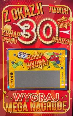 Opakowanie Karnert Urodziny 30 damskie zdrapka JCX - 024