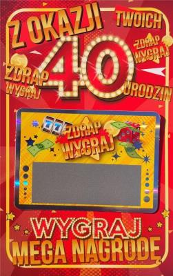 Opakowanie Karnert Urodziny 40 damskie zdrapka JCX - 026