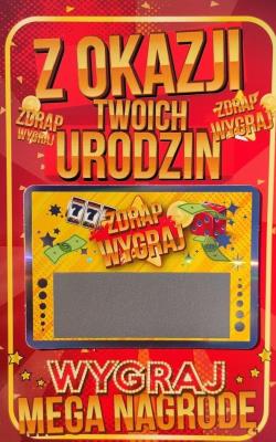 Opakowanie Karnert Urodziny damskie zdrapka JCX - 032