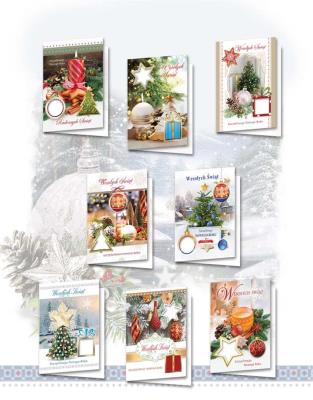 Opakowanie Karnet B6 BN z opłatkiem, świeckie (10szt.) MIX