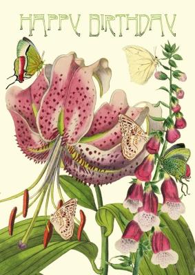 Opakowanie Karnet B6 brokat z kopertą Urodziny Lilia