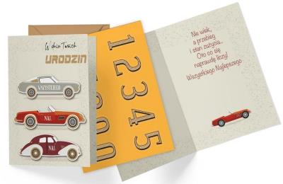 Opakowanie Karnet B6 DK-864 Urodziny męskie (wymienne cyfry)