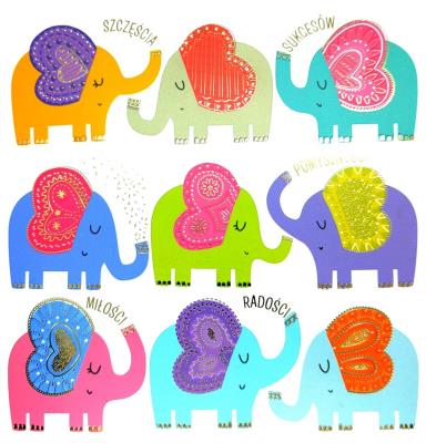 Opakowanie Karnet KW HS Słonie