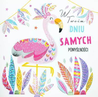 Opakowanie Karnet KW TŁ Flamingi