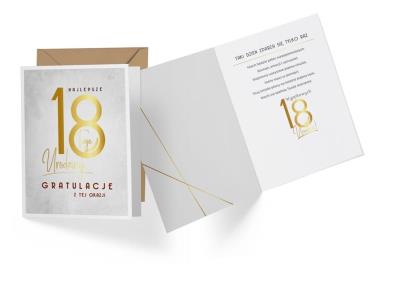 Opakowanie Karnet V-009 Urodziny 18
