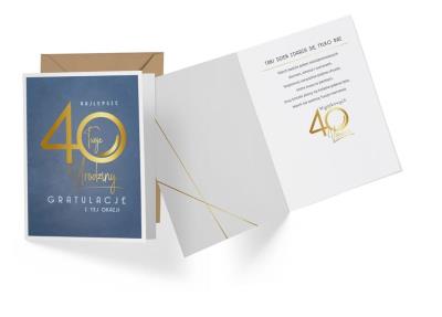 Opakowanie Karnet V-011 Urodziny 40