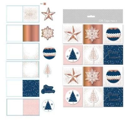 Opakowanie Karnety samoprzylepne do podpisywania prezentów / 12 szt.