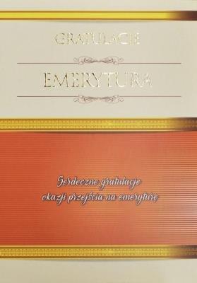 Opakowanie Kartka Emerytura Gratulacje! TK10