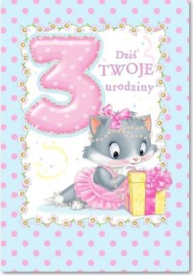 Opakowanie Kartka okolicznościowa Urodziny 3 MF08