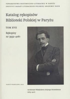 Opakowanie Katalog rękopisów Biblioteki Polskiej w Paryżu