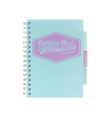 Kołozeszyt PUKKA PASTEL A5 PROJECT BOOK morski, kratka. Wydawca: Pukka Pads. SmakLiter.pl Opakowanie Kołozeszyt PUKKA PASTEL A5 PROJECT BOOK morski, kratka