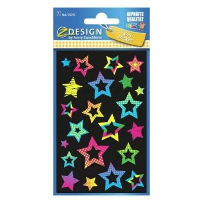 Opakowanie Naklejki foliowe NEONowe - gwiazdy