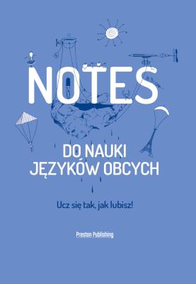 Okładka książki Notes do nauki języków obcych niebieski