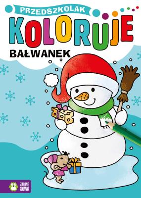 Okładka książki Przedszkolak koloruje. Bałwanek