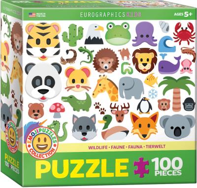 Opakowanie Puzzle 100 Smartkids EmojiPuzzle Wildlife Anim 6100-5395